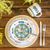 Ceramic soup bowls, 'Bermuda' (pair) - Handcrafted Floral Ceramic Turquoise Soup Bowls (Pair)