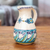 Jarra de cerámica, 'Quehueche' - Jarra artesanal de cerámica turquesa de 21 onzas