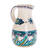 Ceramic pitcher, 'Quehueche' - Artisan Crafted Turquoise Ceramic 21-Ounce Pitcher