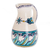 Jarra de cerámica, 'Quehueche' - Jarra artesanal de cerámica turquesa de 21 onzas