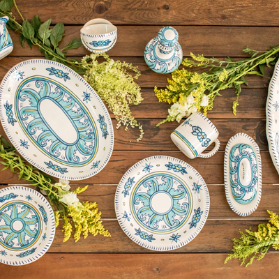 Butterdose aus Keramik, „Bermuda“ – Keramik-Butterdose mit Deckel aus Keramik