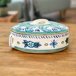 Ceramic oval covered casserole, 'Bermuda' - Ceramic Oven-Safe Oval Covered Casserole Dish