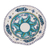 Keramik-Obstschale, „Bermuda“ – handgefertigte 11-Zoll-Obstschale aus guatemaltekischer Keramik mit Blumenmuster