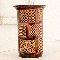 Terracotta decorative vase, Pattern of Creativity