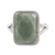 Jade cocktail ring, 'Green Nuances' - Guatemala Handcrafted Sterling Silver and Faceted Jade Ring thumbail