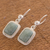 Jade dangle earrings, 'Life Divine' - Guatemalan Green Jade Artisan Crafted Earrings