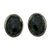 Jade stud earrings, 'Dark Voluptuous Green' - Modern Maya Jade Post Earrings with Sterling Silver thumbail