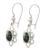 Jade-Ohrringe - Blumenohrringe aus Sterlingsilber mit dunkelgrüner Jade