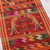 Camino de mesa de algodón - Camino de mesa tejido a mano con correa trasera con diseño de pájaro en terracota