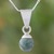 Jade pendant necklace, 'Mayan Moon in Light Green' - Light Green Jade Silver Pendant Necklace from Guatemala