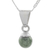 Jade pendant necklace, 'Mayan Moon in Light Green' - Light Green Jade Silver Pendant Necklace from Guatemala thumbail