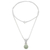 Halskette mit Jade-Anhänger - Halskette mit hellgrünem Jade-Silberanhänger aus Guatemala