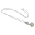Jade pendant necklace, 'Mayan Moon' - Pale Green Jade Silver Pendant Necklace from Guatemala (image 2d) thumbail