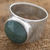 Jade dome ring, 'Living Energy' - Jade and Sterling Silver Dome Ring from Guatemala (image 2c) thumbail