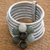 Jade cocktail ring, 'My Daily Blessings' - Green and Black Jade Gem Ring in 925 Silver (image 2) thumbail