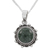 Jade pendant necklace, 'Green Antigua Sun' - Guatemalan Green Jade and Sterling Silver Pendant Necklace thumbail