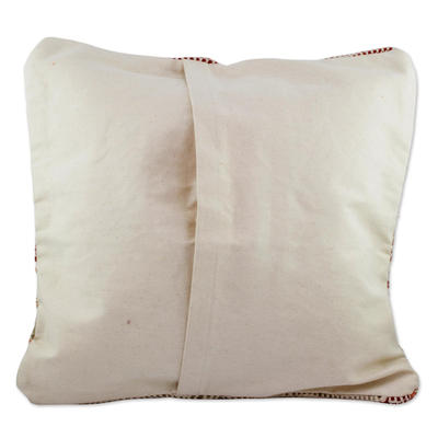 Cotton blend cushion cover, 'Sierra de los Cuchumatanes' - Cotton and Agave Fiber Cushion Cover Handmade in Guatemala