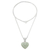 Jade pendant necklace, 'Mayan Heart' - Jade Sterling Silver Heart Shape Pendant Necklace Guatemala (image 2c) thumbail