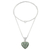 Jade pendant necklace, 'Mayan Heart in Light Green' - Light Green Jade Silver Heart Pendant Necklace Guatemala (image 2c) thumbail