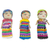 Cotton figurines, 'The Worry Doll Clan' (set of 100) - Set of 100 Guatemalan Worry Dolls with Pouch in 100% Cotton (image 2g) thumbail