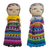 Cotton figurines, 'The Worry Doll League' (set of 12) - Set of 12 Guatemalan Worry Dolls with Pouch in 100% Cotton (image 2d) thumbail
