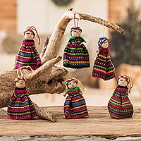 Adornos de algodón, 'Worry Dolls' (juego de 6)