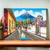 'Calle de las Campanas' - Antigua Guatemala Firmada Pintura al Óleo sobre Lienzo