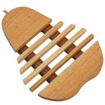 Cedar wood trivet, 'Fresh Pear' - Cedar Wood Trivet Pear Shape from Guatemala