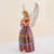 Ceramic figurine, 'Angel from San Rafael Petzal' (11 inch) - Handcrafted Angel Ceramic Sculpture 11.75 Inches Tall (image 2b) thumbail