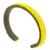 Beaded cuff bracelet, 'Beautiful Horizon in Yellow' - Glass Beaded Cuff Bracelet in Solid Yellow from El Salvador