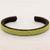 Beaded cuff bracelet, 'Beautiful Horizon in Avocado' - Glass Beaded Cuff Bracelet in Solid Avocado from El Salvador
