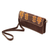 Leather sling, 'Madrone in Brown' - Brown and Saffron Leather Sling Style Handbag (image 2c) thumbail