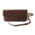 Leather sling, 'Madrone in Brown' - Brown and Saffron Leather Sling Style Handbag (image 2d) thumbail