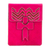 Leather portfolio, 'Ancient Zigzags' - Handcrafted Leather Portfolio in Cerise from Nicaragua (image 2a) thumbail