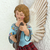 Ceramic wall sculpture, 'Between the Clouds' - Ceramic Wall Sculpture of an Angel with Guitar Guatemala (image 2b) thumbail