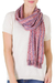 Cotton scarf, 'Rain of Color' - Hand Crafted 100% Cotton Scarf Made in Guatemala