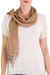 Cotton scarf, 'Subtle Earth Textiles' - Artisan Designed and Crafted Cotton Scarf