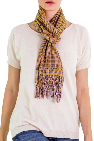 Bufanda de algodón - Pañuelo de algodón diseñado y elaborado artesanalmente