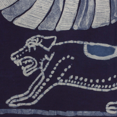 Wandbehang aus Batik-Baumwolle - Wandbehang aus Batik-Baumwolle mit Maya-Motiven aus El Salvador