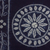 Batik cotton tablecloth, 'Flowery Feast' - Salvadoran Batik Cotton Floral Tablecloth in Prussian Blue