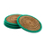 Pine needle coasters, 'Latin Toast in Green' (set of 4) - Pine Needle Polyester Green Coasters (Set of 4) Guatemala