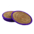 Pine needle coasters, 'Latin Toast in Purple' (set of 4) - Pine Needle Polyester Purple Coasters (Set of 4) Guatemala