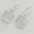 Fine silver dangle earrings, 'Shimmering Squares' - Fine Silver Dangle Earrings with Combination Finish