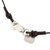 Anhänger-Halskette aus Feinsilber, 'Faithful Dependance - Guatemaltekische Halskette aus Feinsilber und Leder mit Kreuzanhänger