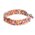 Beaded wristband bracelet, 'Multicolored Happiness' - Multicolored Glass Beaded Wristband Bracelet from Guatemala