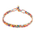 Beaded wristband bracelet, 'Sparkling Colors' - Thin Multicolor Glass Bead Wristband Bracelet from Guatemala