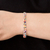pulsera de pulsera con cuentas - Pulsera delgada de cuentas de vidrio multicolor de Guatemala