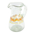 Blown glass pitcher, 'Orange Reef' - Hand Blown Recycled Glass Pitcher with Orange Motifs