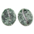 Jade stud earrings, 'Passion for Coffee in Green' - Jade and Sterling Silver Stud Earrings from Guatemala (image 2a) thumbail