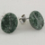 Jade stud earrings, 'Passion for Coffee in Green' - Jade and Sterling Silver Stud Earrings from Guatemala (image 2b) thumbail